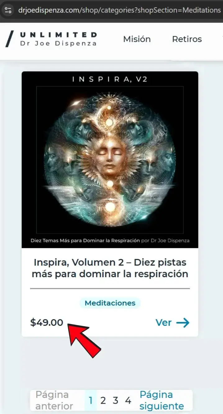Prueba de precio: meditación personalizada por $49